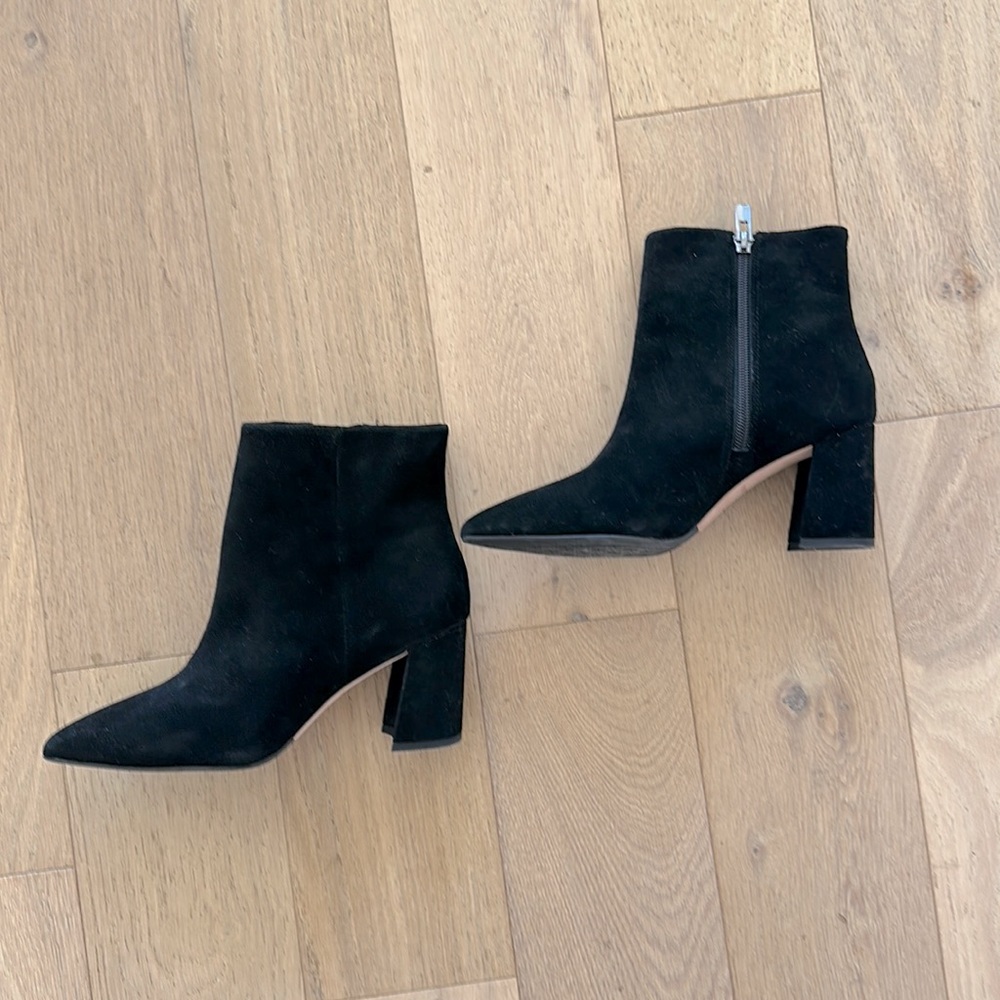Antonio melani black suede booties size 6.5, feel free to make reasonable offer